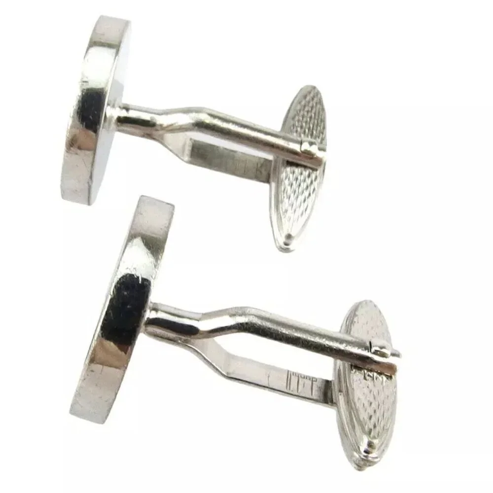 dunhill cuff logo button 925 Silver Authentic Used